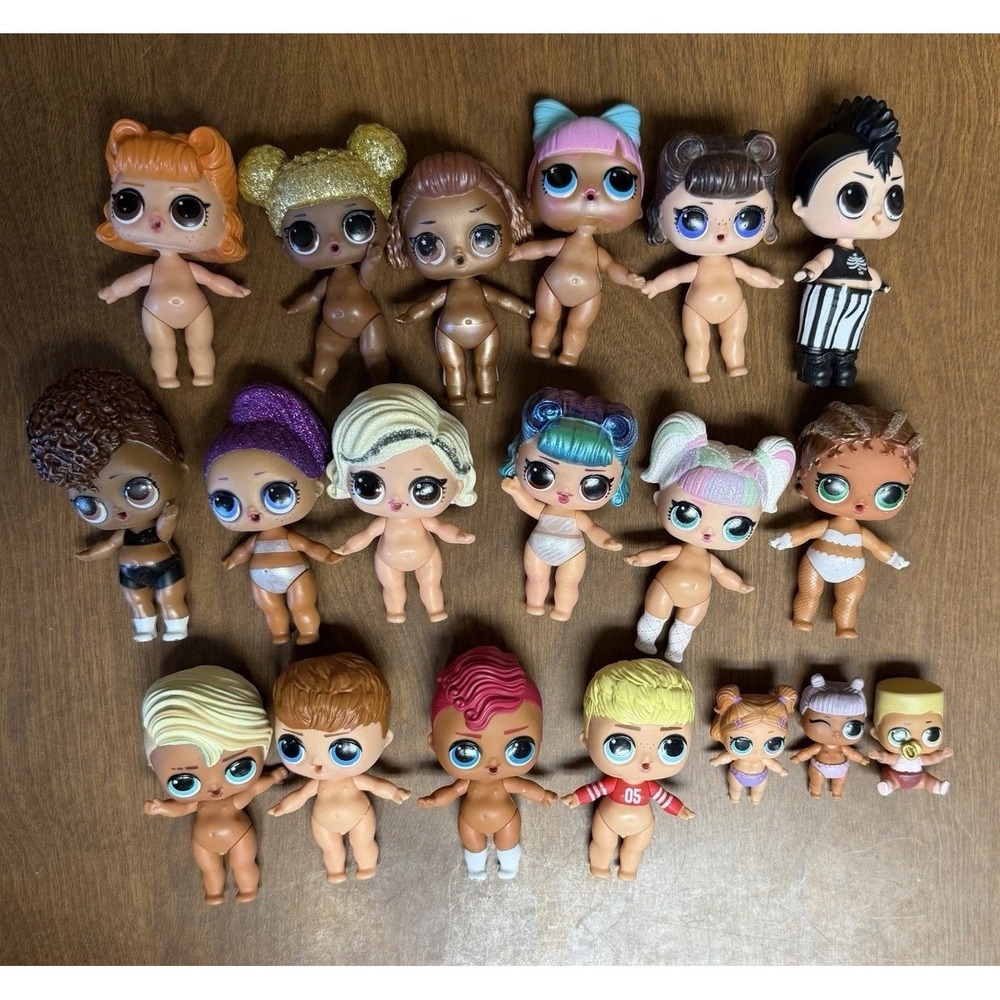 LOL Surprise Doll Lot Of 17 Mixed Boy Lil Sisters Collection MGA Toy Bundle READ